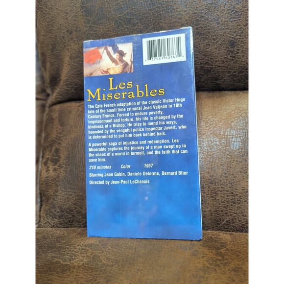 Les Miserables 1957 Jean Gabin VHS color 210 mins - NEW SEALED - Picture 2 of 2